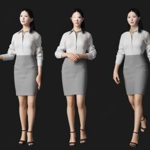 前台人物3D模型下载